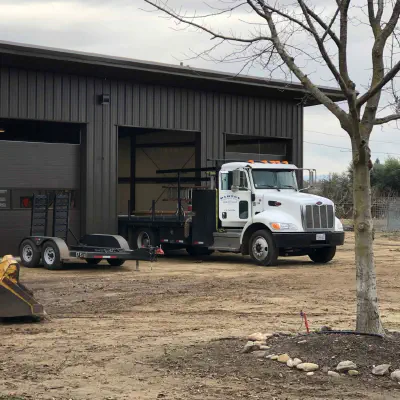 Commercial sectional doors installed on an Oakdale shop