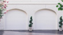 Amarr Heritage flush panel garage door in True White