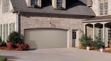 Amarr Heritage long panel garage door in Sandtone