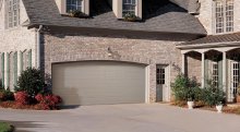 Amarr Heritage long panel garage door in Sandtone