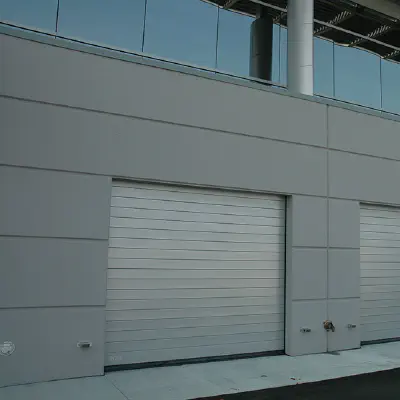 Rytec Spiral high-speed door on a commercial opening